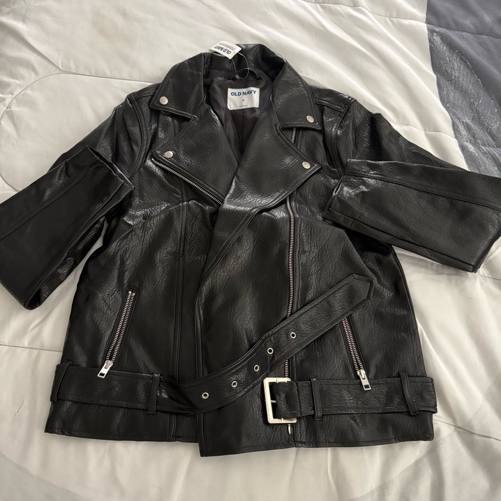 Old Navy Dark Leather Women's Jacket